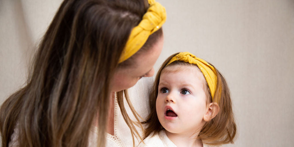 Double gauze pure cottong know headband. Toddler and adult size