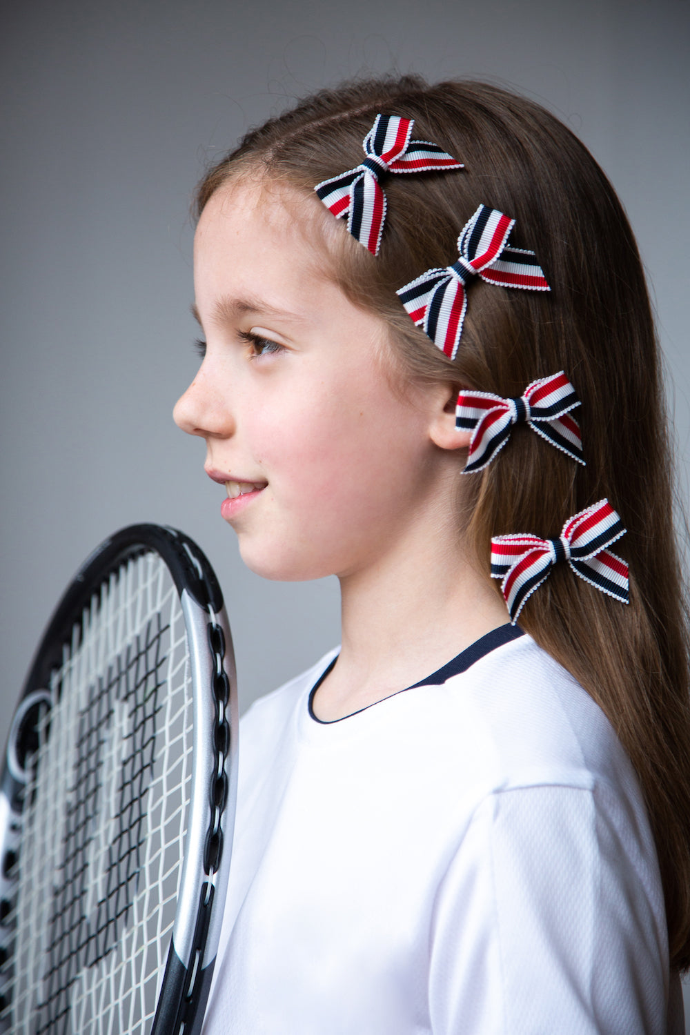 Lauren Bow Pair - Blue, White and Red
