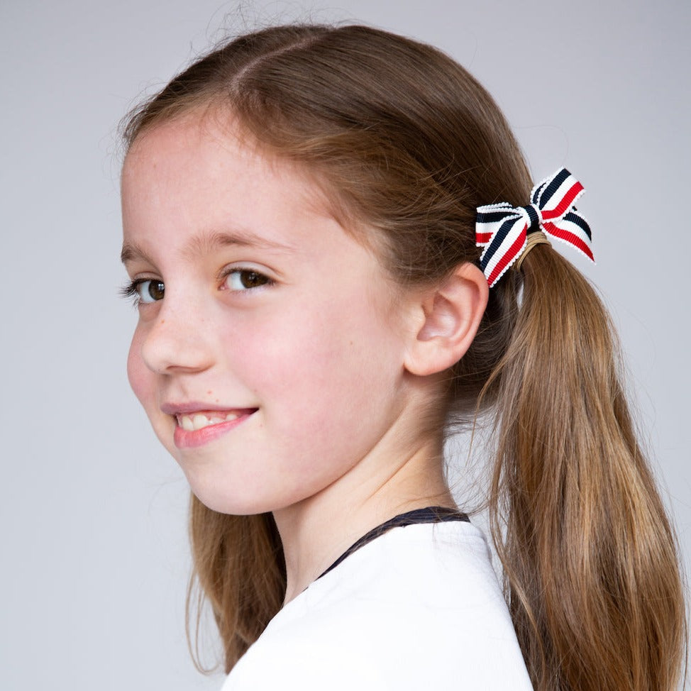 Lauren Bow Pair - Blue, White and Red