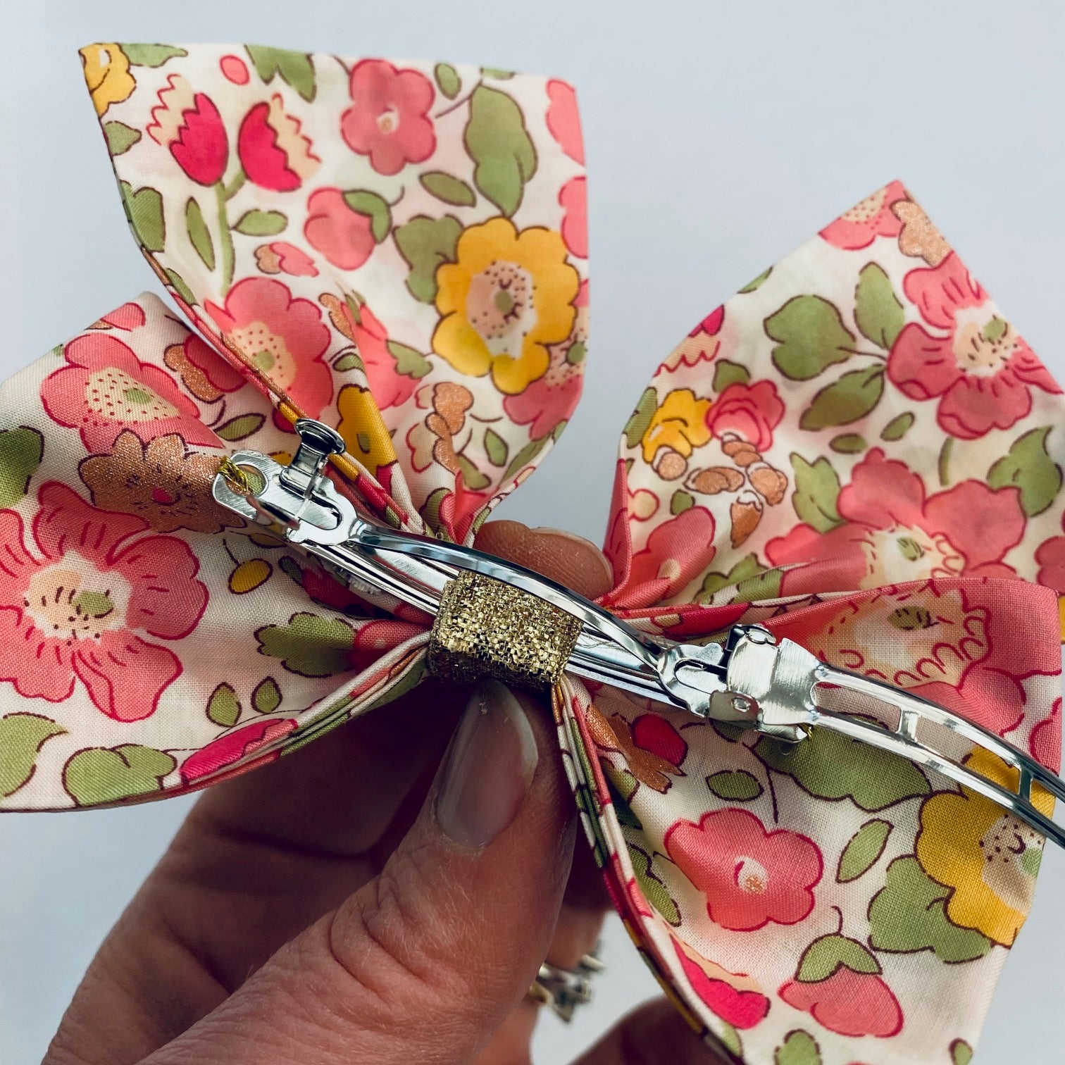 Liberty Bow - Sparkly Betsy - French Barrette