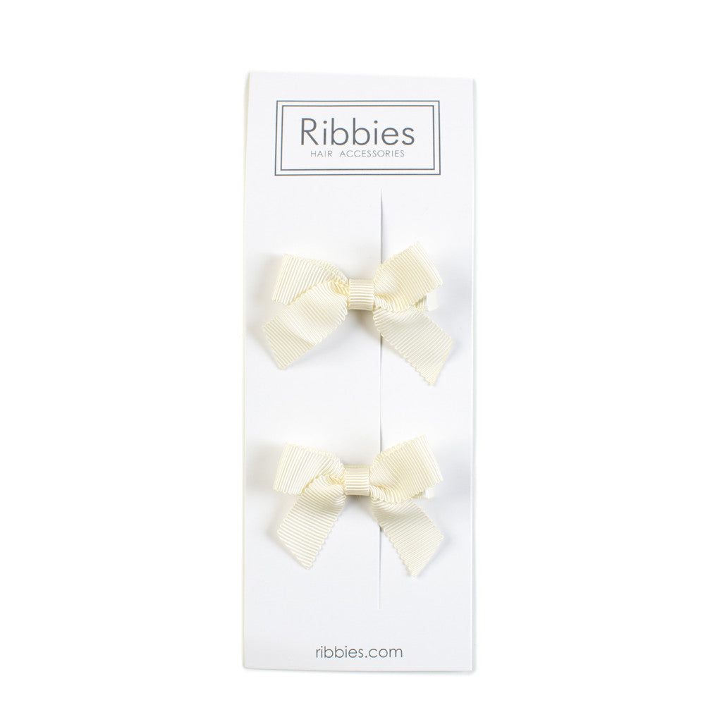 Lauren Bow Ivory Pair - CLEARANCE