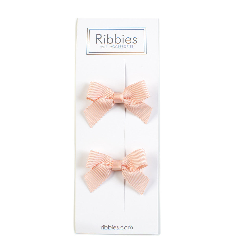 Lauren Bow Peach Pair - CLEARANCE