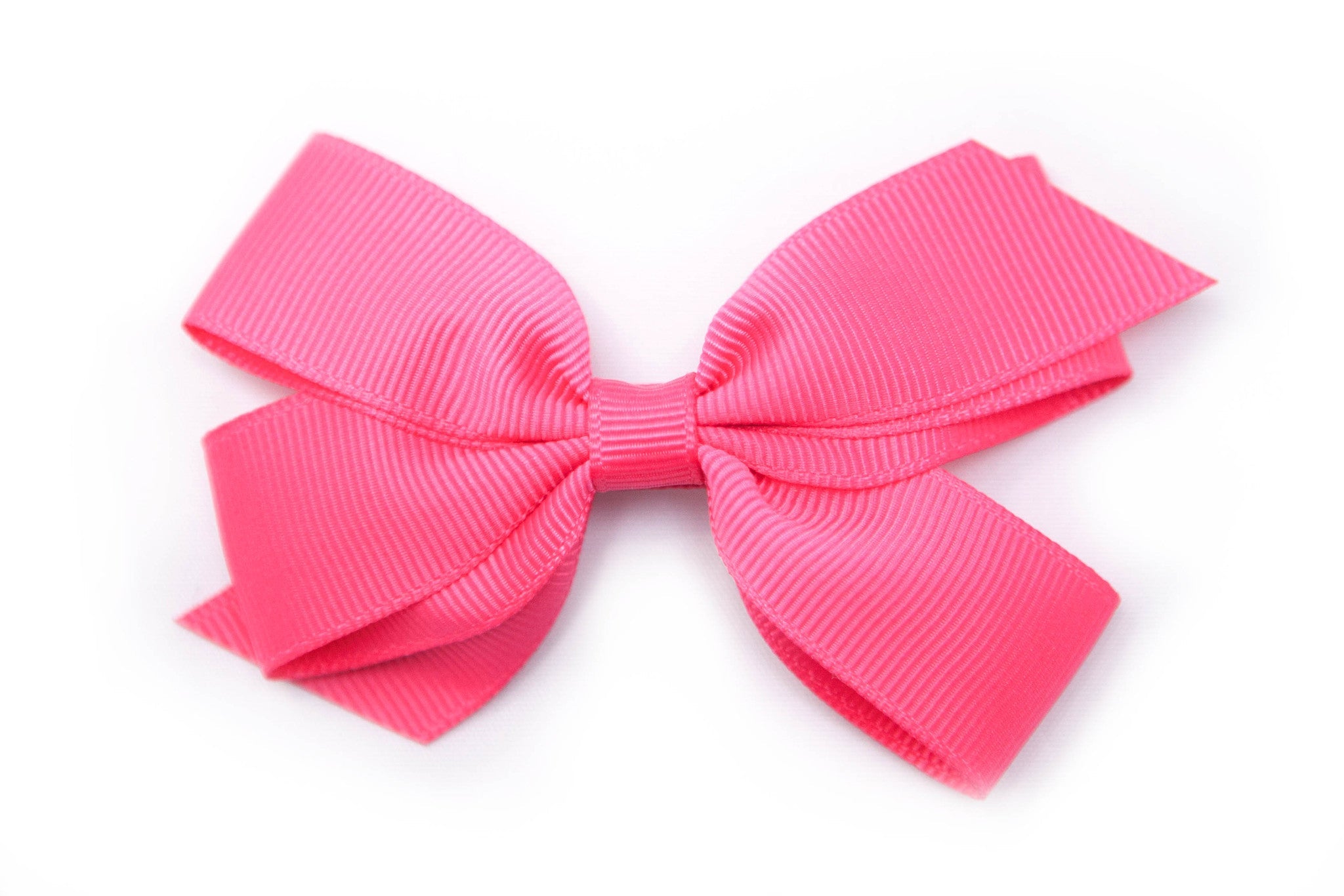 Medium Bow Hair Clip - Shocking Pink