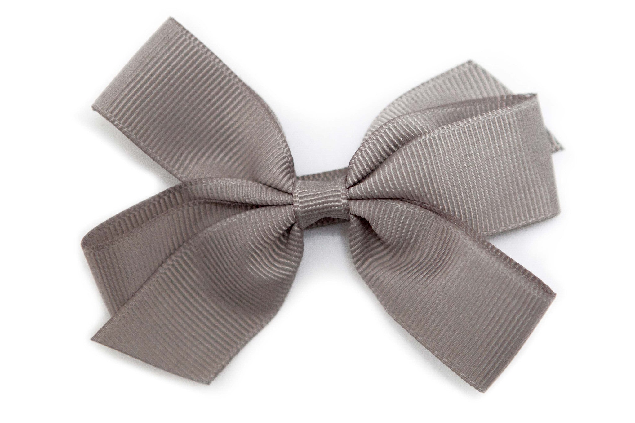 Medium Bow Hair Clip - Grey