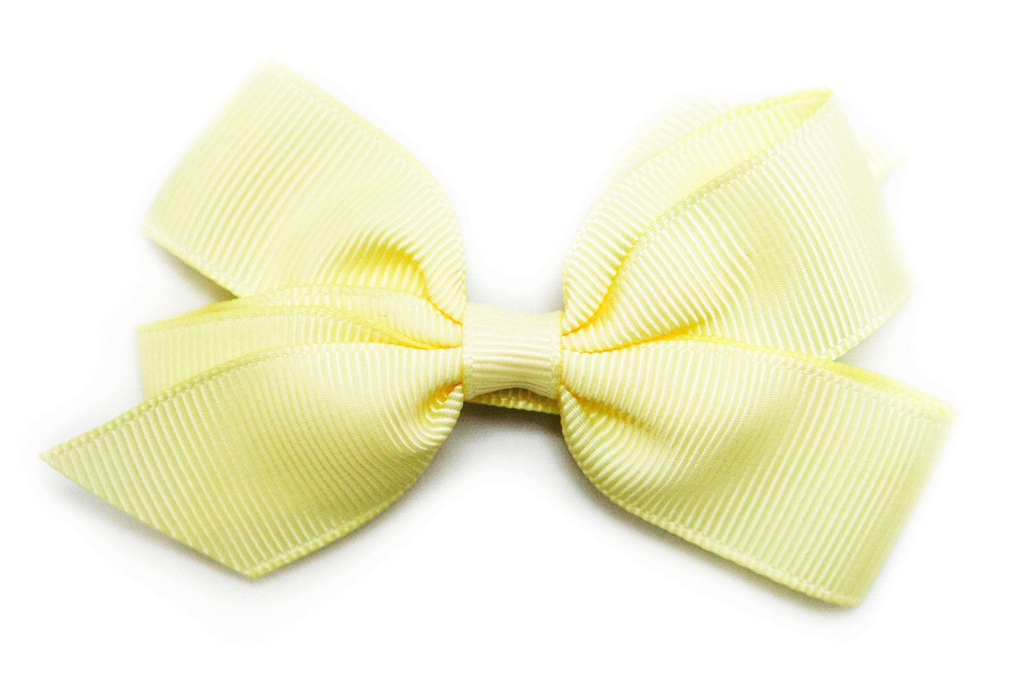 Medium Bow Hair Clip - Pastel Yellow