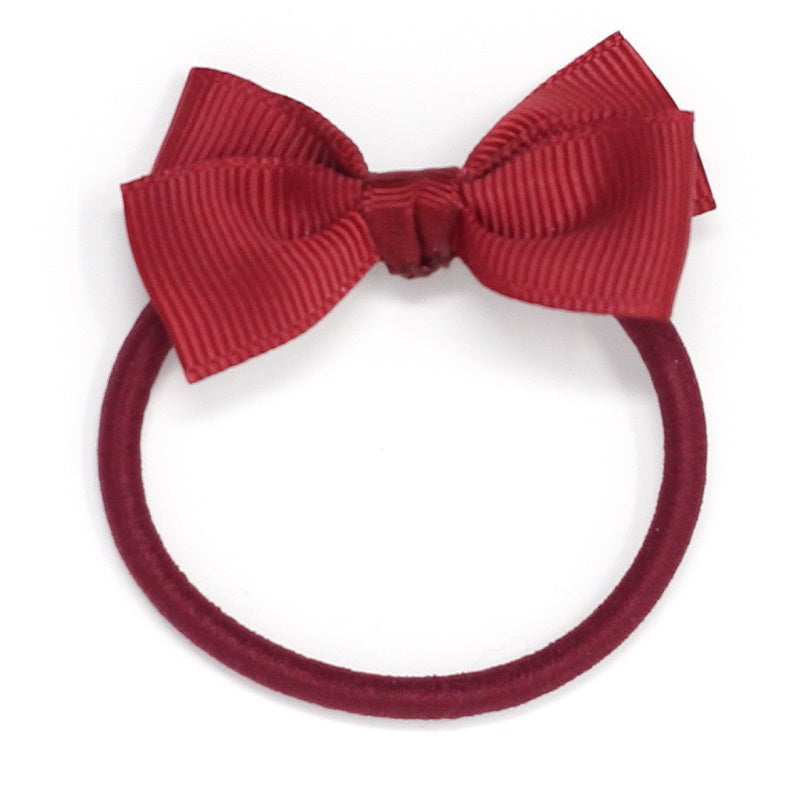 Small Bow Elastic - Burgundy