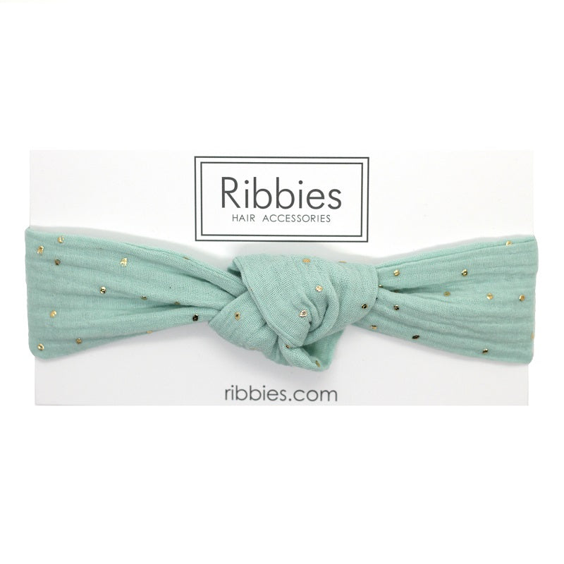 knot headband mint double gauze toddler pure 100% cotton oeko tex