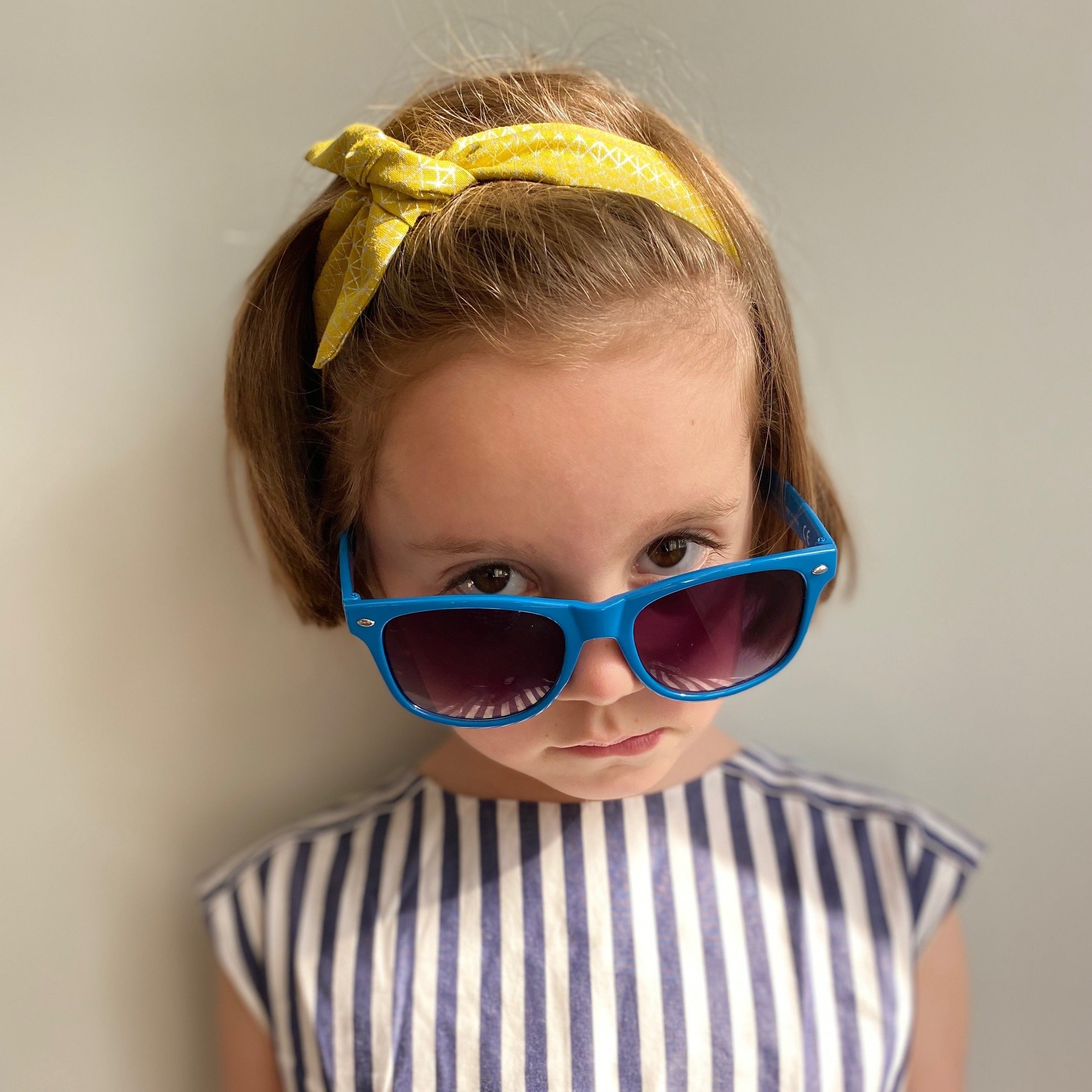 Bow Headband - Geometric Pattern - Gold
