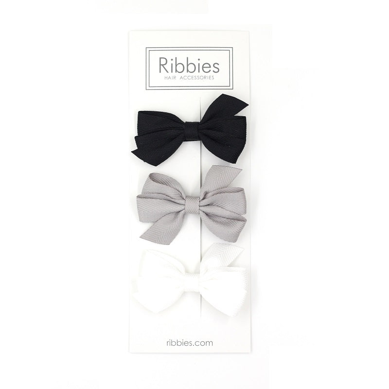 Ensemble de 3 nœuds triples moyens - Noir, Gris et Blanc
