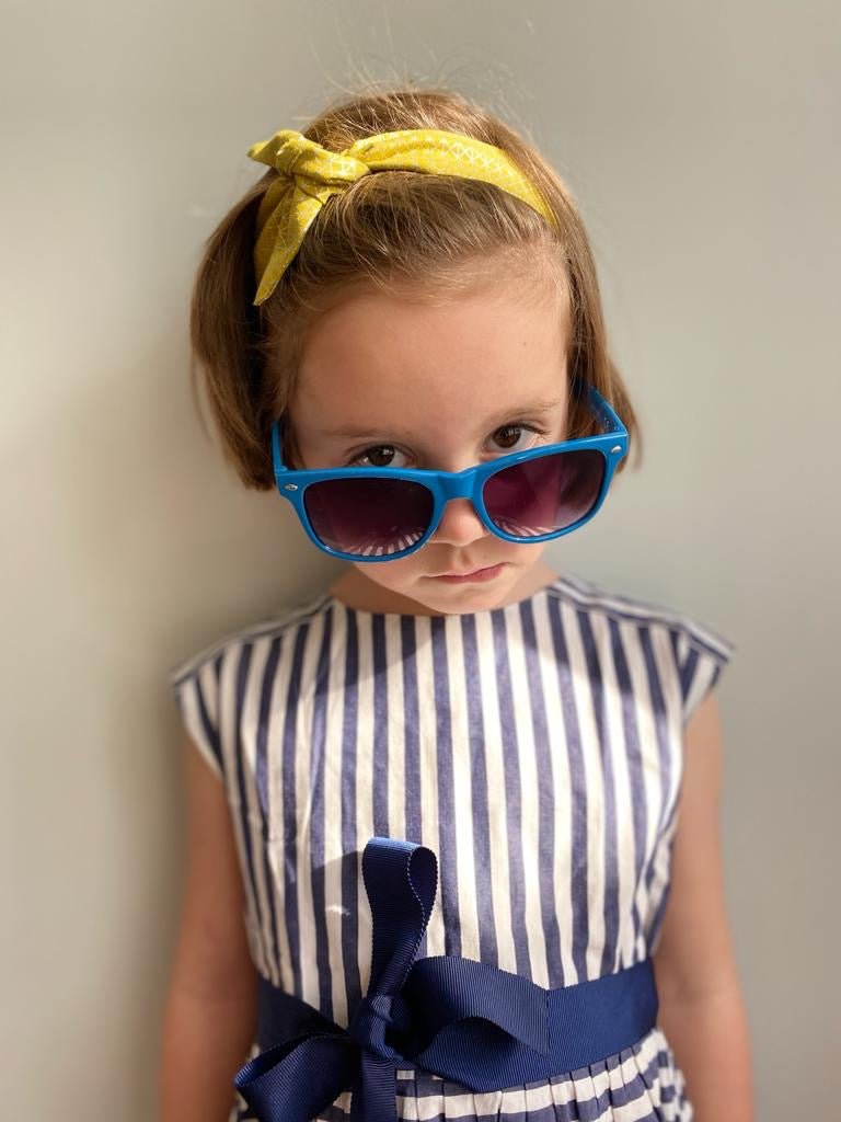 Bow Headband - Geometric Pattern - Peach