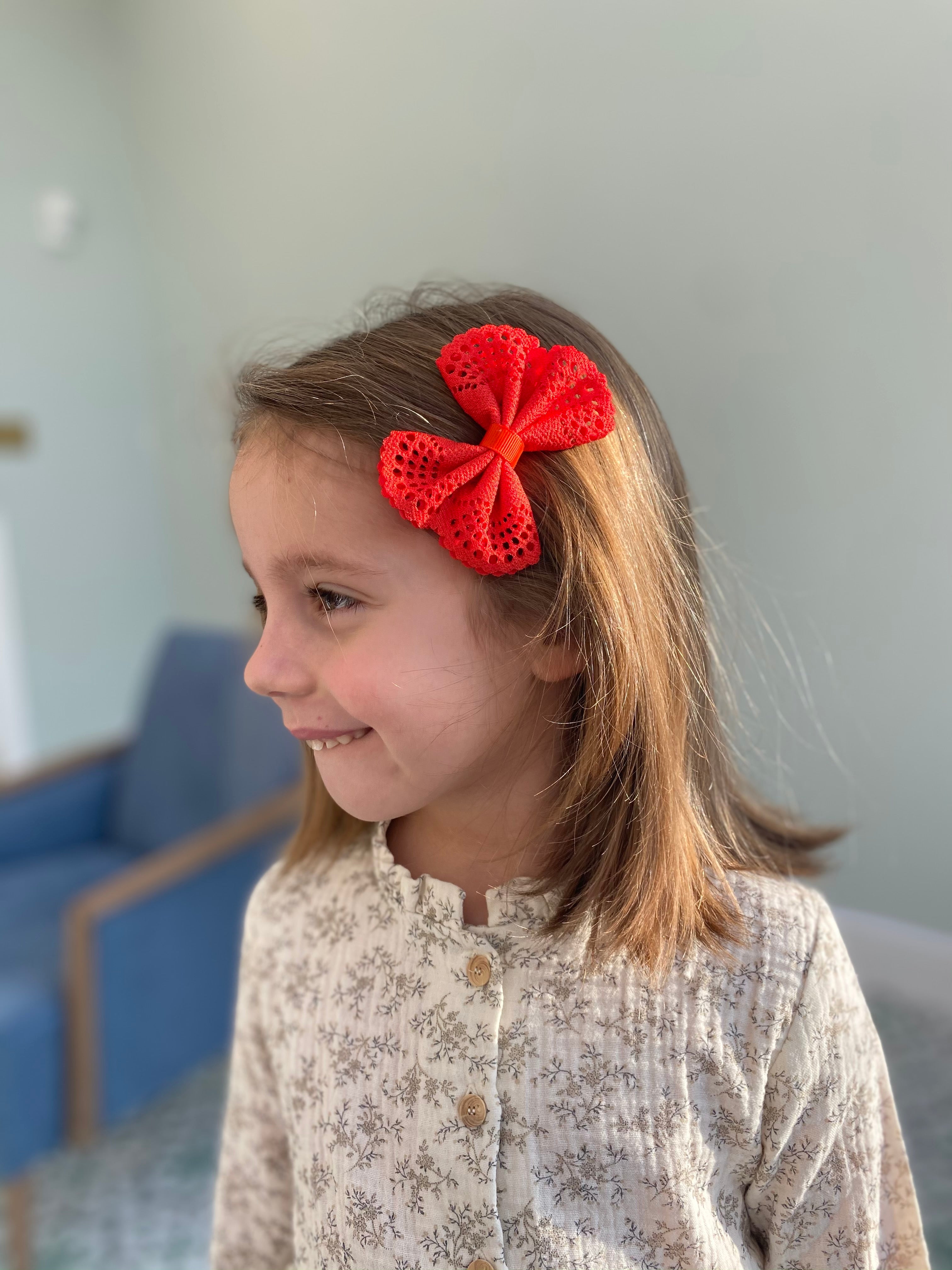 Eyelet Bow Orange