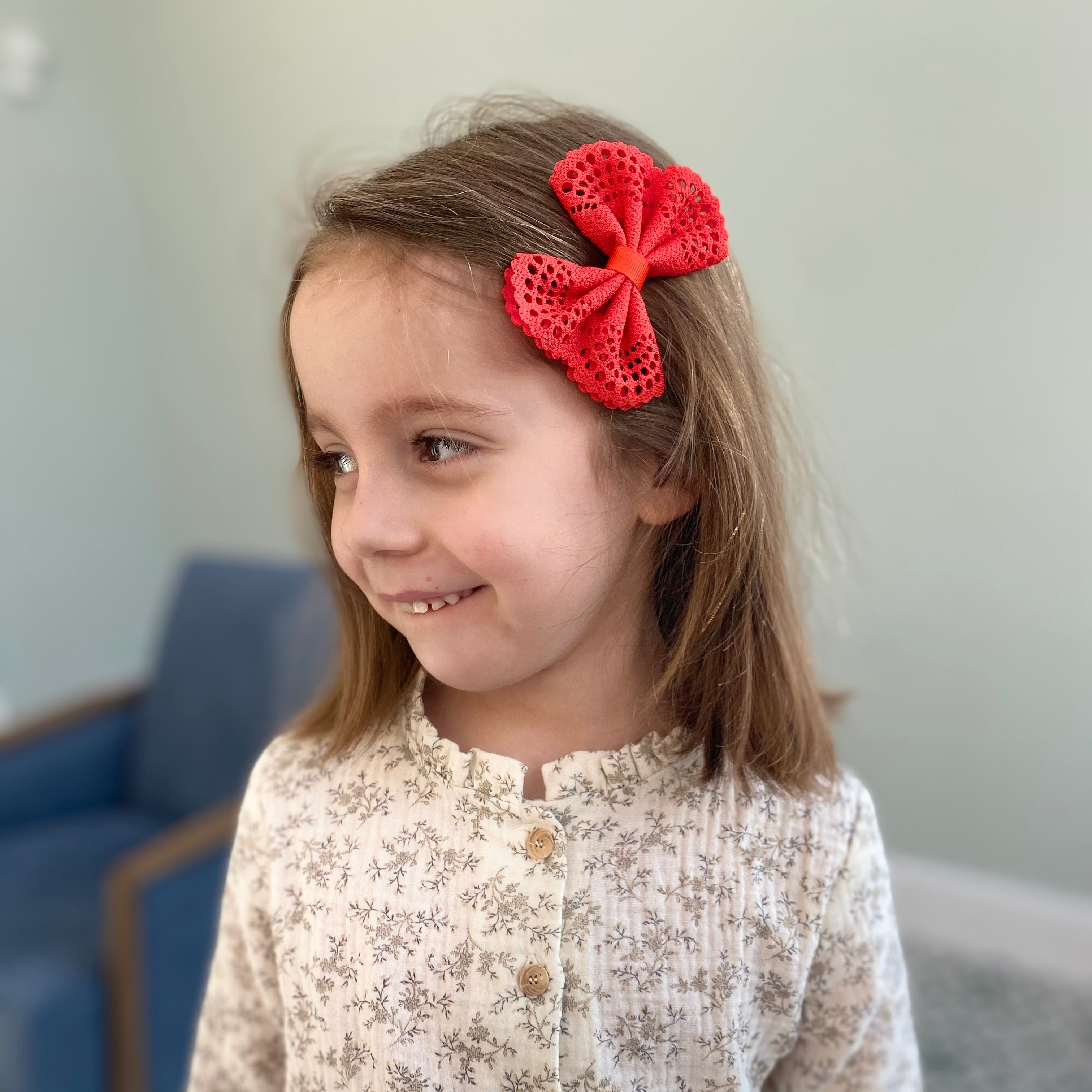 Eyelet Bow Orange