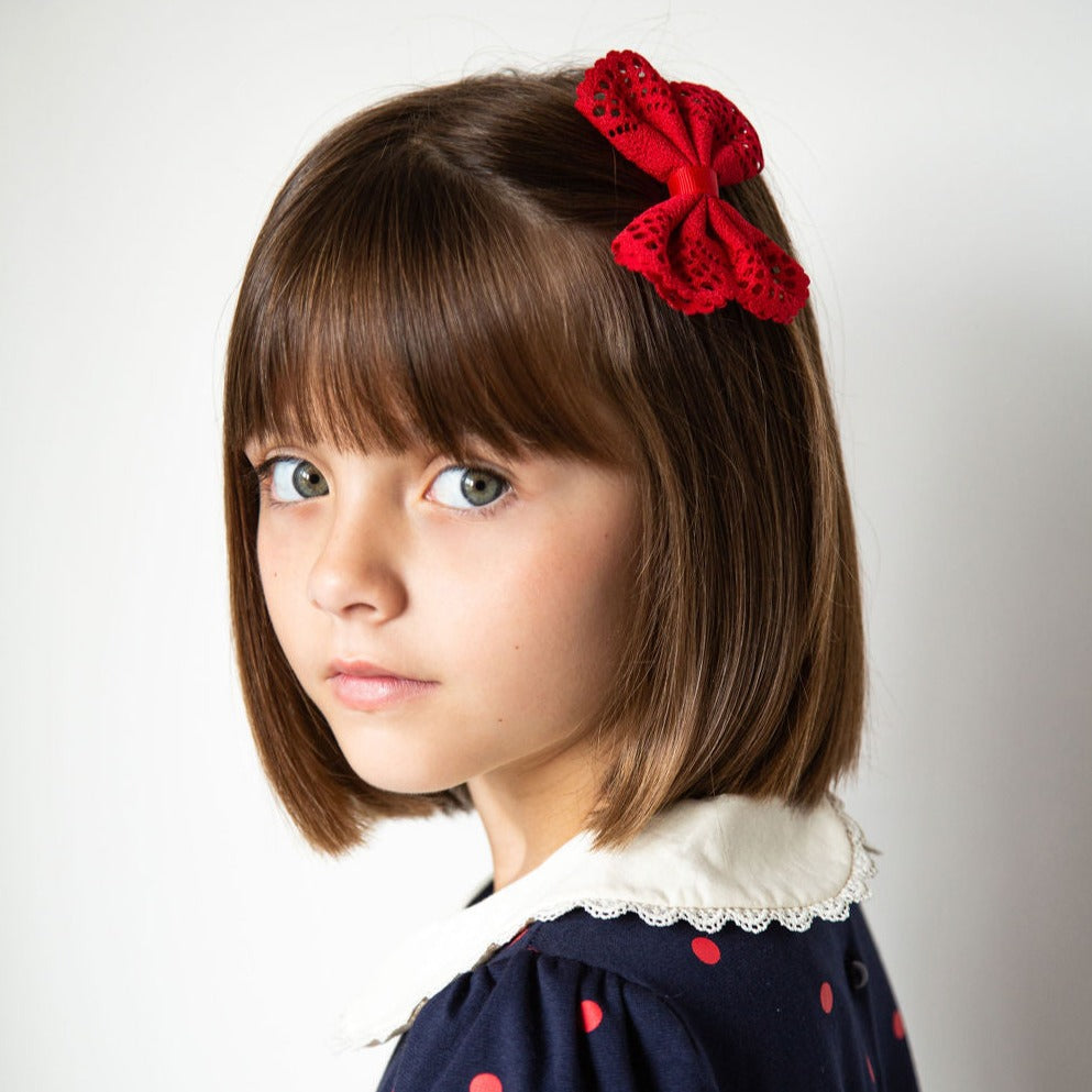 Eyelet Bow Red