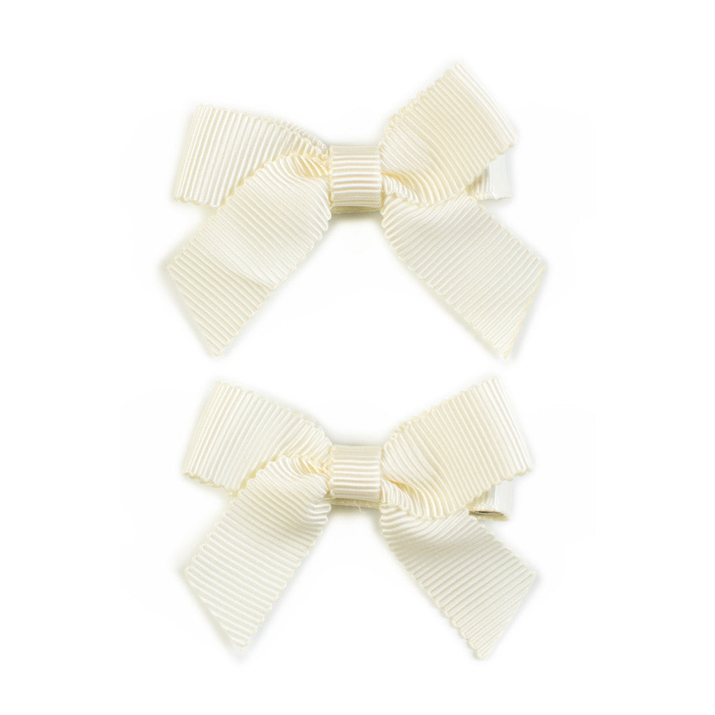 Lauren Bow Ivory Pair - CLEARANCE