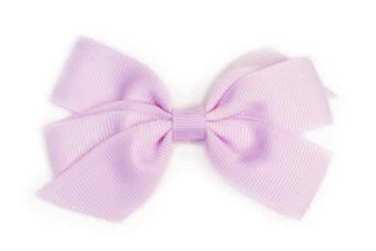 Barrette anti glisse fille à noeud mauve pastel