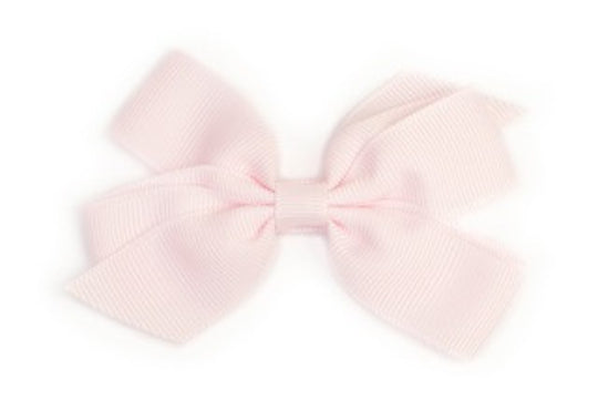 Barrette anti glisse fille à noeud rose pastel