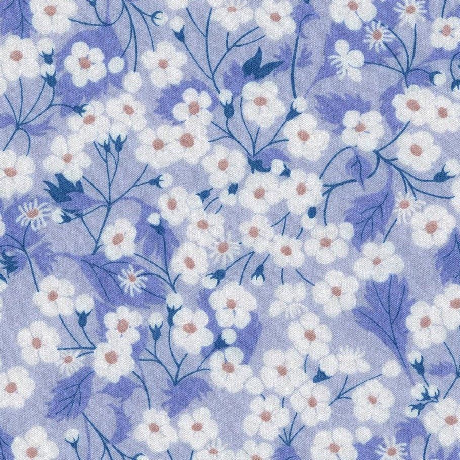 Set di 4 fiocchi Liberty - Organic Mitsi Pastel Blue