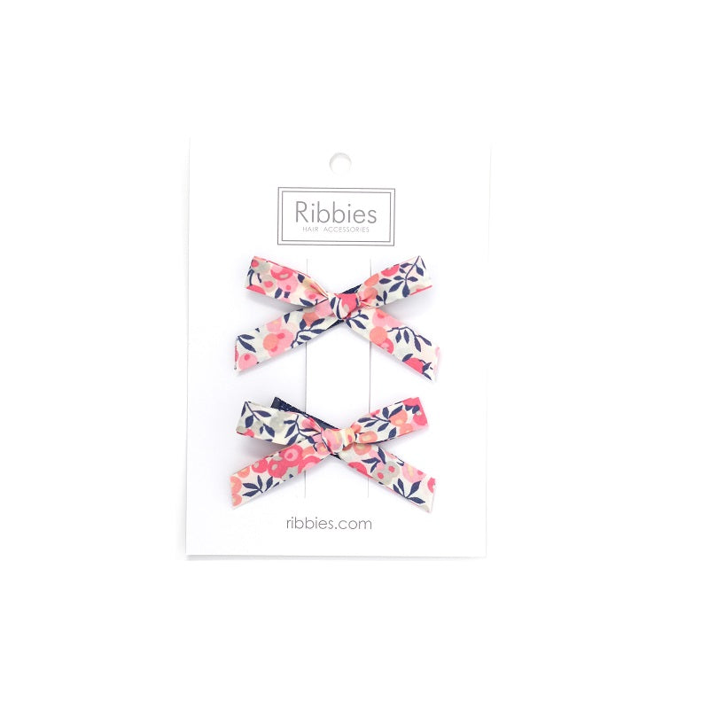 Liberty of London Schoolgirl Bows - Wiltshire - Hot Pink