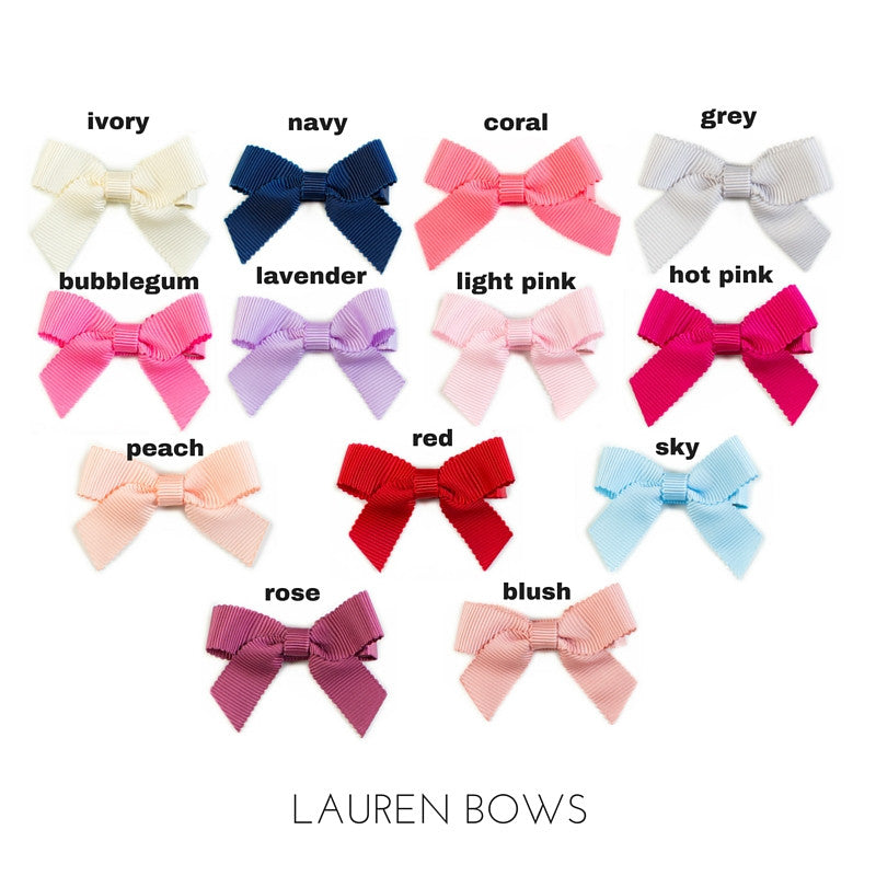 Lauren Bow Ivory Pair - CLEARANCE