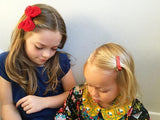 Hair Clips Pair - Sparkle - Hot Pink
