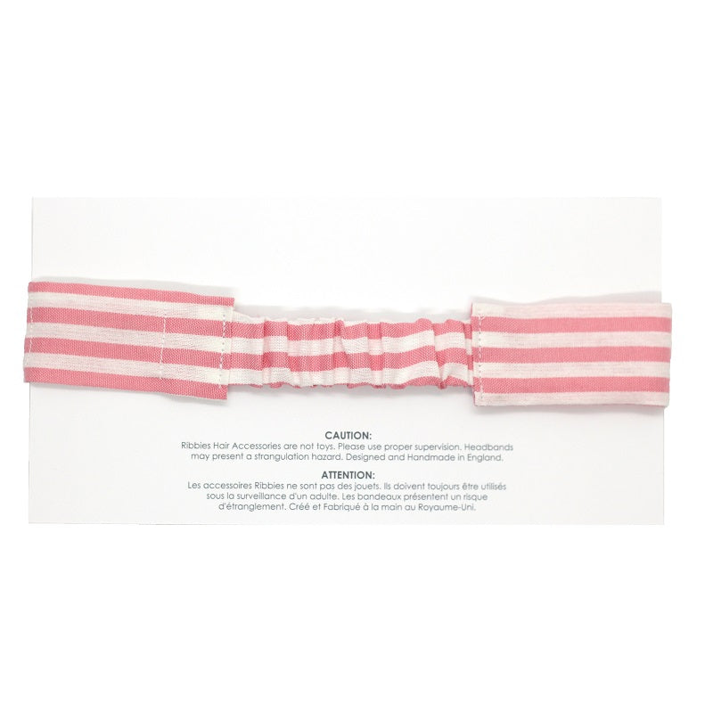 Bow Headband - Geometric Pattern - Pink