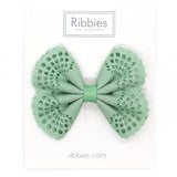 Eyelet Bow Aqua