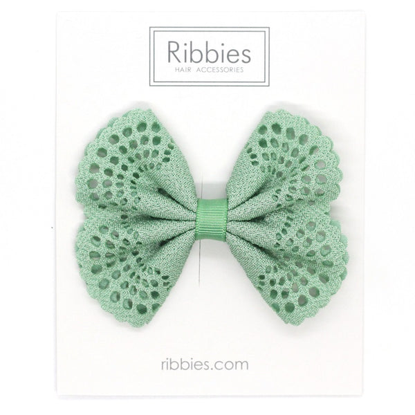 Eyelet Bow Aqua
