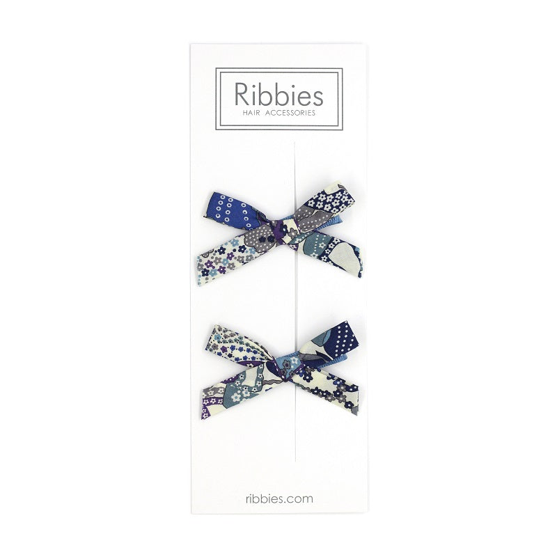 Liberty of London Schoolgirl Bows - Mauvey Blue - CLEARANCE