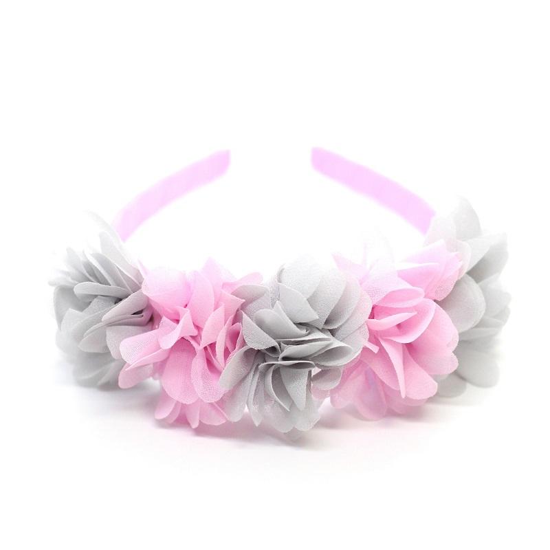 Flower Crown - Light Pink and Light Grey