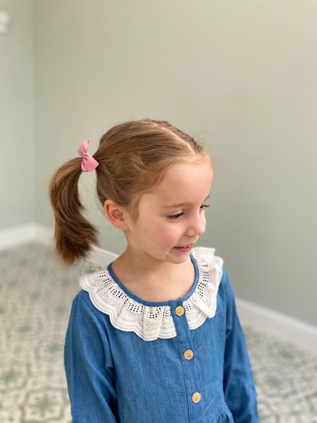 Small Bow Elastic - Rosy Mauve