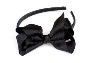 Black Bow Headband  for Girls. Perfect to complete an outfit or to dress up