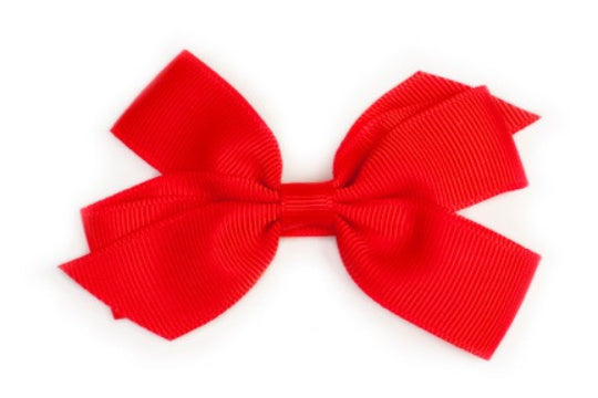 Barrette anti glisse fille à noeud rouge