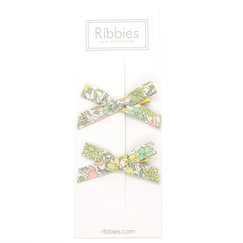 Liberty of London Schoolgirl Bows - Poppy & Daisy Pastel