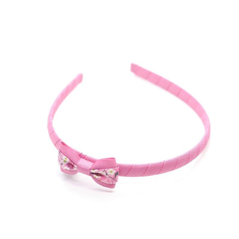 Small Bow Headband - Pink - Liberty Mitsi Rose