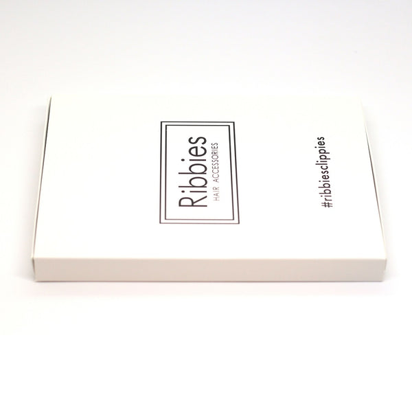 Gift Box: 1 Hair Clips Set of 8 - Molly + 1 Simple Clip Set Swiss Dots