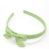Thin Chevron Bow Headband - Lime