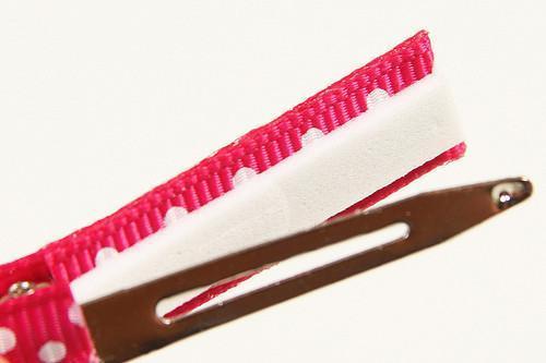 Hair Clips Pair - Sparkle - Hot Pink