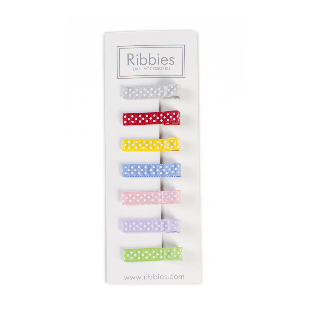 Simple Clip Set of 7 - Swiss Dots